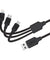 pTron Solero 331 3.4Amps Multifunction Fast Charging Cable, 3-in-1 USB Cable (Black)