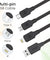 pTron Solero 331 3.4Amps Multifunction Fast Charging Cable, 3-in-1 USB Cable (Black)