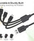 pTron Solero 331 3.4Amps Multifunction Fast Charging Cable, 3-in-1 USB Cable (Black)