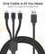 pTron Solero 331 3.4Amps Multifunction Fast Charging Cable, 3-in-1 USB Cable (Black)