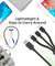 pTron Solero 331 3.4Amps Multifunction Fast Charging Cable, 3-in-1 USB Cable (Black)