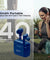 pTron Bassbuds Tango in-Ear TWS Earbuds, TruTalk AI-ENC Calls, Movie Mode, 40Hrs Playtime, Bluetooth 5.1 Headphone with HD Mics, Touch Control, IPX4 Water-Resistant & Type-C Fast Charging (Blue)