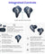 pTron Bassbuds Wave with TruTalk AI-ENC Calls, Movie/Music Modes, Deep Bass, BT5.3 Wireless Headphones, 40Hrs Combined Playtime, in-Ear TWS Earbuds, Touch Control, Type-C Fast Charging & IPX4 (Blue)