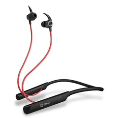 PTron Tangent Sports, BT5.2 Headphone, HD Mic, Dual Device Pairing, in-Ear Wireless Earphone (Black/Red)