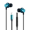 pTron Pride Marvel in-Ear Wired Earphones with Mic, Type-C Audio Connector, Immersive Stereo Sound with Deep Bass, 14mm Large Dynamic Drivers & 1.2M Nylon Braided Cable (Blue & Black)