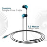 pTron Pride Marvel in-Ear Wired Earphones with Mic, Type-C Audio Connector, Immersive Stereo Sound with Deep Bass, 14mm Large Dynamic Drivers & 1.2M Nylon Braided Cable (Blue & Black)