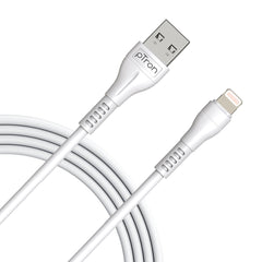 pTron Solero i241 1meter 2.4A Lighting to USB Fast Charging Data & Sync USB Cable Compatible for iPhone/iPad, Made in India Durable & Tangle-Free Charging Cable (White)
