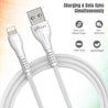 pTron Solero i241 1meter 2.4A Lighting to USB Fast Charging Data & Sync USB Cable Compatible for iPhone/iPad, Made in India Durable & Tangle-Free Charging Cable (White)