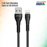 pTron Solero i241 1meter 2.4A Lighting to USB Fast Charging Data & Sync USB Cable Compatible for iPhone/iPad, Made in India Durable & Tangle-Free Charging Cable (Black)