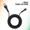 pTron Solero i241 1meter 2.4A Lighting to USB Fast Charging Data & Sync USB Cable Compatible for iPhone/iPad, Made in India Durable & Tangle-Free Charging Cable (Black)