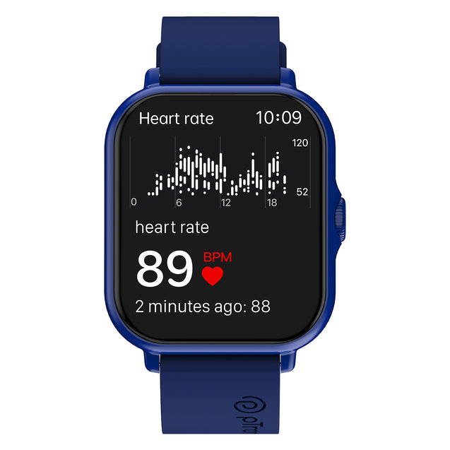 pTron Force X12N Bluetooth Calling Smartwatch, 1.85" Full Touch Display, Heart Rate Check, SpO2, Watch Faces, Voice Assistance, Inbuilt Games, 5 Days Battery & IP68 Waterproof (Blue)