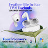 pTron Bassbuds Air In-Ear TWS Earbuds with 13mm Driver for Immersive Sound, 32Hrs Playtime, Clear Calls, Bluetooth V5.1, Touch Control, TypeC Fast Charging, Voice Assist & IPX4 Water Resistant (White)