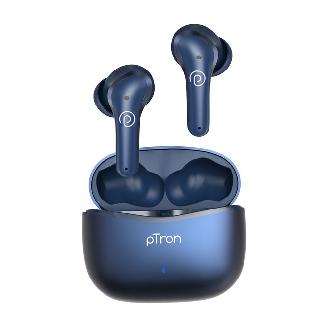 pTron Zenbuds Pro1 Max ANC Earbuds, 30dB Active Noise Cancellation, 80Hrs Playtime, Quad Mic ENC Calls, Deep Bass Drivers, BT5.3 In-Ear Wireless Headphones & Type-C Fast Charging (Blue)