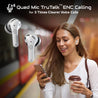 pTron Zenbuds Pro1 Max ANC Earbuds with 30dB Active Noise Cancellation, 80Hrs Playtime, Quad Mic ENC Calls, 13mm Deep Bass Drivers, Bluetooth 5.3 Wireless Headphones, Type-C Fast Charging &amp; IPX5 Water Resistant (White)