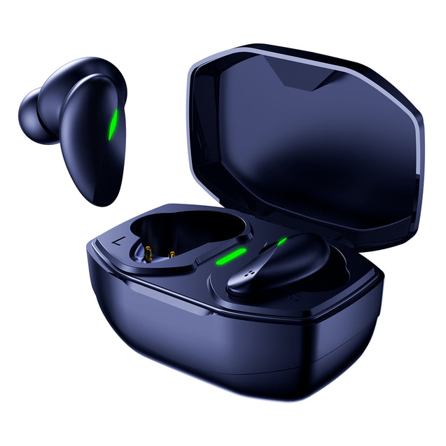 pTron Bassbuds B21 Truly Wireless TWS Earbuds with mic, Immersive Sound, Stereo Calls, 24Hrs Playtime, Lightweight BT5.2 Wireless Headphones, Touch Control, Voice Assist & IPX4 Water Resistant (Blue)