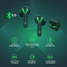 pTron Bassbuds Jade Truly Wireless Earbuds, 40ms Gaming Low Latency TWS, Stereo Calls, 40Hrs Playtime, Punchy Bass, in-Ear Bluetooth Headphones, Fast Type-C Charging & IPX4 Waterproof (Green)