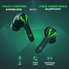 pTron Bassbuds Jade Truly Wireless Earbuds, 40ms Gaming Low Latency TWS, Stereo Calls, 40Hrs Playtime, Punchy Bass, in-Ear Bluetooth Headphones, Fast Type-C Charging & IPX4 Waterproof (Green)