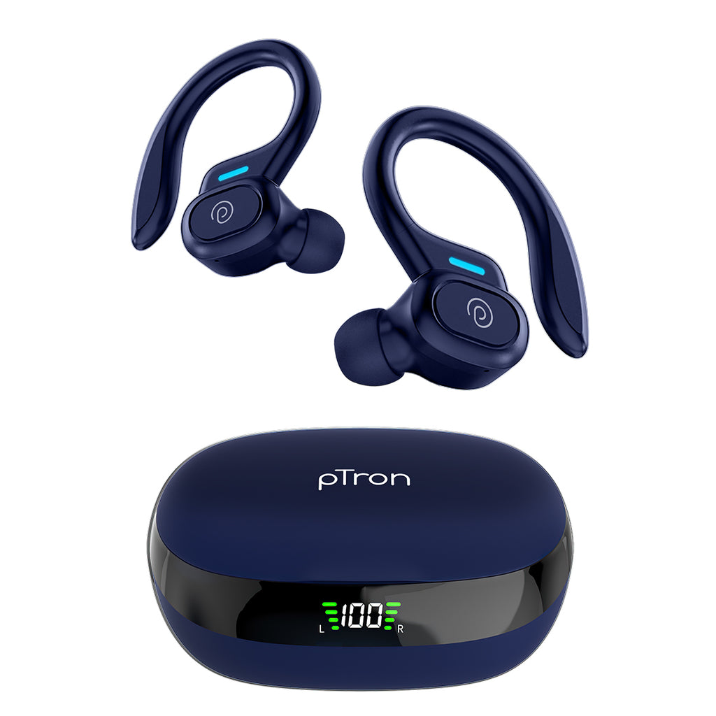 pTron Bassbuds Sports V3 Wireless in-Ear TWS Earbuds with Mic, TruTalk ...