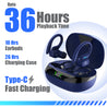 pTron Bassbuds Sports V3 Wireless in-Ear TWS Earbuds with Mic, TruTalk AI-ENC Stereo Calls, Game/Music Modes, 36Hrs Playtime, BT5., Type-C Fast Charging & IPX5 Water Resistant (Blue)