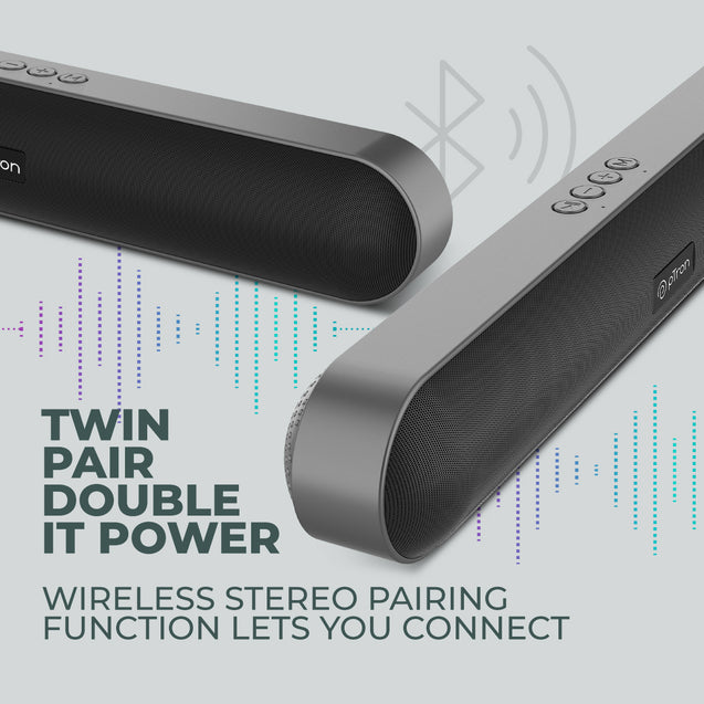 pTron Fusion Evo v3 BT Soundbar (Grey)