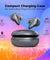 pTron Bassbuds Wave with TruTalk AI-ENC Calls, Movie/Music Modes, Deep Bass, BT5.3 Wireless Headphones, 40Hrs Combined Playtime, in-Ear TWS Earbuds, Touch Control, Type-C Fast Charging & IPX4 (Grey)