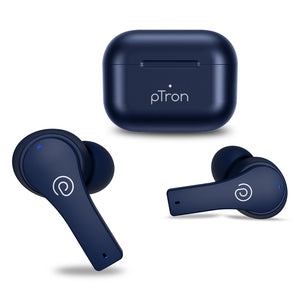 pTron Bassbuds Tango ENC TWS Earbuds (Royal Blue)