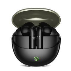 pTron Zenbuds Evo TWS Earbuds, AI-TruTalk Enc Calls, 45Ms Movie/Music Modes, Deep Bass, 32Hrs Playtime, Bluetooth 5.3 Headphones, IPX5 Water Resistant & Type-C Fast Charging (Black)