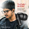 pTron Zenbuds Evo TWS Earbuds, AI-TruTalk Enc Calls, 45Ms Movie/Music Modes, Deep Bass, 32Hrs Playtime, Bluetooth 5.3 Headphones, IPX5 Water Resistant & Type-C Fast Charging (Black)