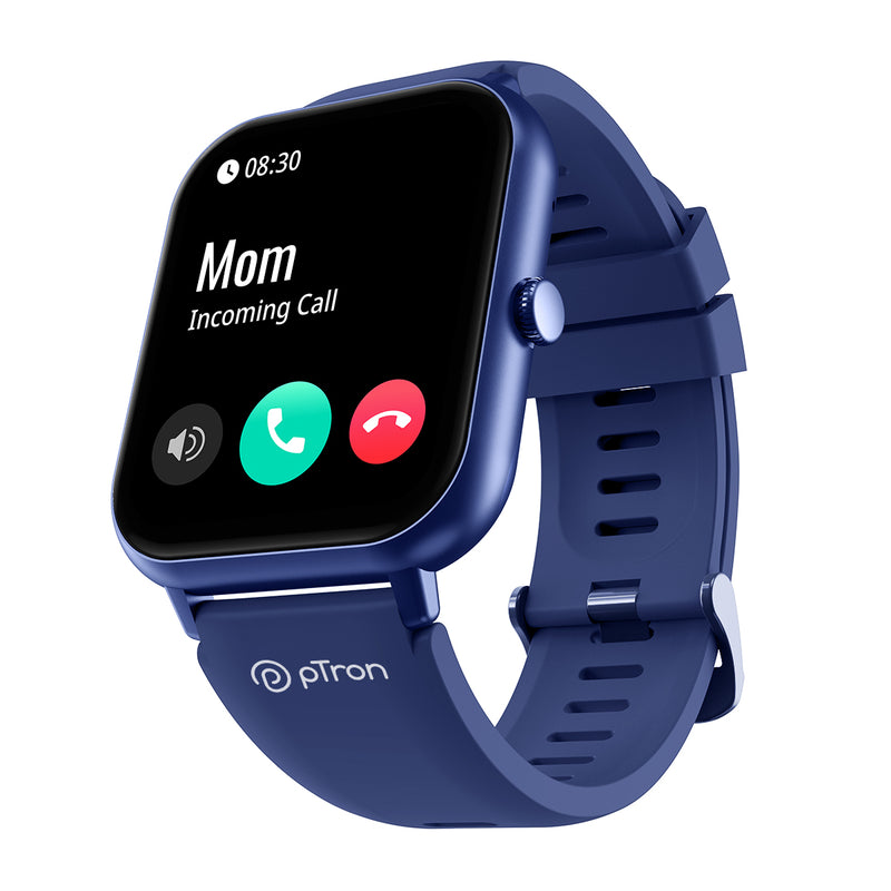 pTron Reflect Ace Bluetooth Calling Smartwatch (Blue) pTron India