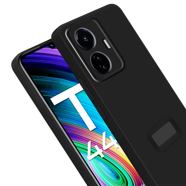 pTron Back Cover Case for iQOO Z6 Lite, Stylish Matt Finish, Shockproof Back Case, Perfect Cut-Outs & Perfect-Fit (Black)