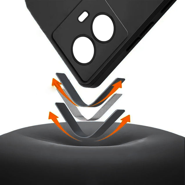 pTron Back Cover Case for iQOO Z6 Lite, Stylish Matt Finish, Shockproof Back Case, Perfect Cut-Outs & Perfect-Fit (Black)