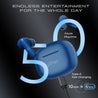 pTron Bassbuds Zen In-Ear TWS Earbuds with Quad Mic TruTalk ENC Calls, 50Hrs Playtime, Bluetooth 5.3 Headphone with Mic, Deep Bass, Game/Music Modes, Touch Control, Type-C Fast Charging & IPX4 (Blue)