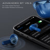 pTron Bassbuds Zen In-Ear TWS Earbuds with Quad Mic TruTalk ENC Calls, 50Hrs Playtime, Bluetooth 5.3 Headphone with Mic, Deep Bass, Game/Music Modes, Touch Control, Type-C Fast Charging & IPX4 (Blue)