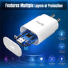 pTron Volta FC17 25W Type-C to Type-C PD Superfast USB TypeC Charger for Samsung S21/S21+/S21 Ultra/S20/S20+/S20 Ultra/Note 20/Note 20 Ultra/Note 10/Note10+ M51/M42/F23 5G/M53 5G (Charger only) White