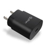 pTron Volta FC17 25W Type-C to Type-C PD Superfast USB TypeC Charger for Samsung S21/S21+/S21 Ultra/S20/S20+/S20 Ultra/Note 20/Note 20 Ultra/Note 10/Note10+ M51/M42/F23 5G/M53 5G (Charger only) Black
