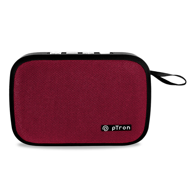 pTron Musicbot Lite 5W Mini Bluetooth Speaker with 6Hrs Playtime, Immersive Sound, 40mm Driver, Bluetooth 5.1 with Strong Connectivity, Portable Design, Integrated Music & Call Control (Burgundy)