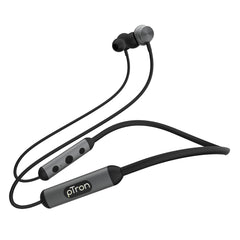 pTron InTunes Ultima in-Ear Wireless Earphones with Mic, 18 Hrs Music with Mega Bass, Bluetooth 5.0 Neckband, Lightweight, Voice Assistant, Type-C Fast Charging, IPX4 Water Resistant (Black & Grey)