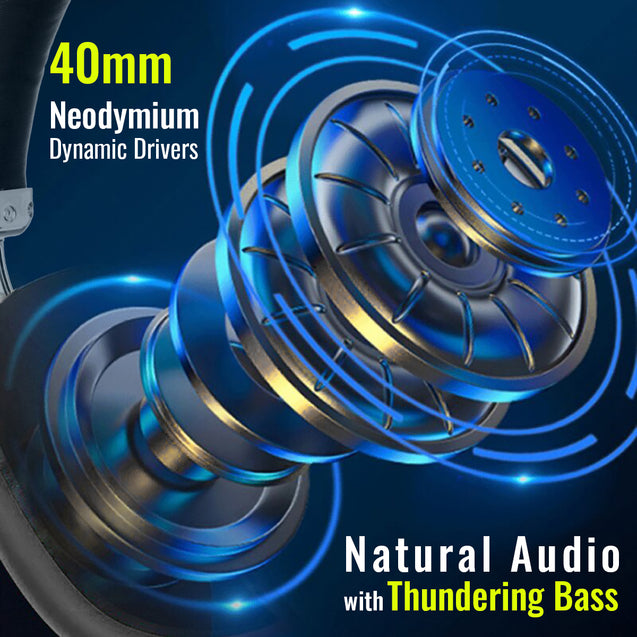 pTron Studio Ultima 35dB ANC Hybrid Active Noise Cancelling Over-Ear Headphones, 70Hrs Playtime, Punchy Bass, HD Mic, Bluetooth 5.3, Voice Assistant & Type-C Fast Charging (Black)