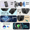 pTron Studio Ultima 35dB ANC Hybrid Active Noise Cancelling Over-Ear Headphones, 70Hrs Playtime, Punchy Bass, HD Mic, Bluetooth 5.3, Voice Assistant & Type-C Fast Charging (Black)