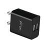 pTron Volta 12W Dual Port USB Wall Charger with 1M Micro USB Cable, Multi-Layer Protection, Made in India, BIS Certified, Fast Charging Adaptor for All iOS & Android Devices (Black)