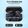 pTron Bassbuds Plus in-Ear TWS Earbuds with HD Mic, Bluetooth 5.0 Headphones, Stereo Sound, Clear Calls, 28Hrs Playback Time, Voice Assistant, IPX4 Water Resistant & Fast Charging (Pearl Black)