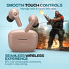 pTron Bassbuds Duo in-Ear Wireless Earbuds with Immersive Sound, 32Hrs Playtime, Clear Calls TWS Earbuds, Bluetooth V5.1 Headphone, Type-C Fast Charging, Voice Assistant &amp; IPX4 Water Resistant (Brown)
