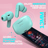 pTron Bassbuds Joy in-Ear Wireless Earbuds, Immersive Sound, 32Hrs Playtime, Clear Calls TWS Earbuds, Bluetooth V5.1 Headphone, Type-C Fast Charging, Voice Assist & IPX4 Water Resistant (Mint Green)
