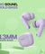 pTron Bassbuds Joy in-Ear Wireless Earbuds, Immersive Sound, 32Hrs Playtime, Clear Calls TWS Earbuds, Bluetooth V5.1 Headphone, Type-C Fast Charging, Voice Assist & IPX4 Water Resistant (Light Lilac)