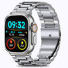 pTron Reflect Pro Plus Smartwatch, Bluetooth Calling, 2.01" Full Touch Display, Full Metal Body, 600 NITS, Digital Crown,100+ Watch Faces,HR,SpO2,Voice Assist, 5 Days Battery Life (Silver)
