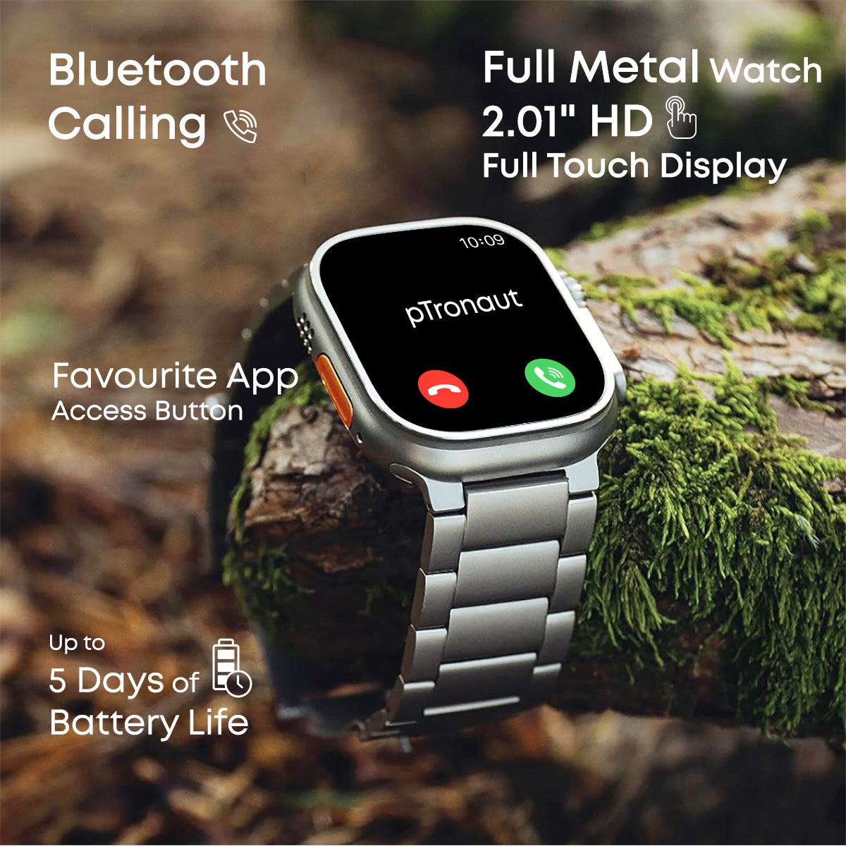 Protron pTron Reflect Pro Plus Smartwatch, Bluetooth Calling, 2.01