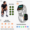 pTron Reflect Pro Plus Smartwatch, Bluetooth Calling, 2.01" Full Touch Display, Full Metal Body, 600 NITS, Digital Crown,100+ Watch Faces,HR,SpO2,Voice Assist, 5 Days Battery Life (Silver)