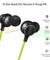 pTron Bassstring Bluetooth 5.2 Wireless in-Ear Earphones with Mic,Magnetic Earbuds (Black & Green)