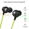 pTron Tangent Duo Bluetooth 5.2 Wireless in-Ear Earphones with Mic,Magnetic Earbuds (Green/Black)