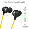 pTron Tangent Duo Bluetooth 5.2 Wireless in-Ear Earphones with Mic,Magnetic Earbuds (Yellow/Black)